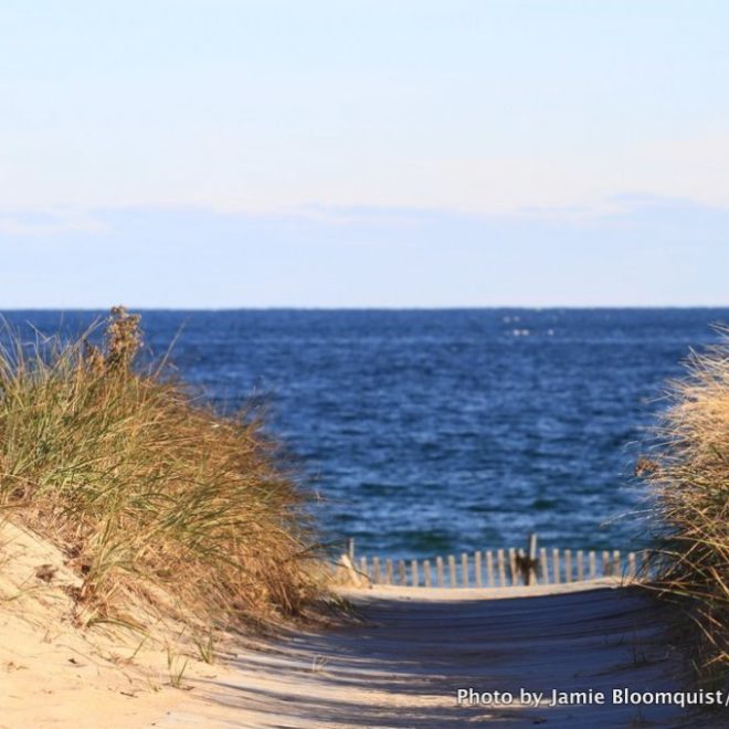 The temperatures were brisk during a recent visit to Hampton Beach, but that didn't keep us from strolling the sand a bit.