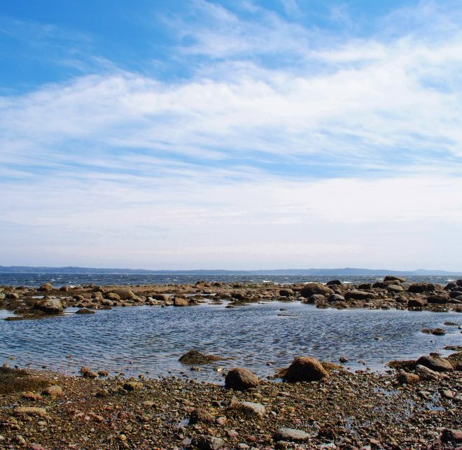 Afternoon clouds over Penobscot Bay.