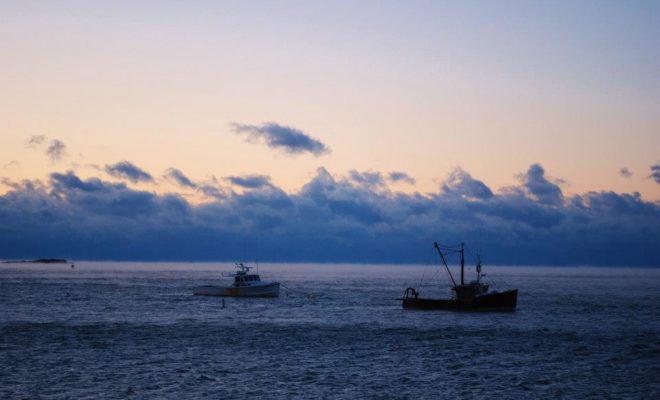 Low clouds over Wheeler Bay.