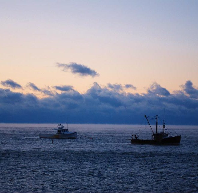 Low clouds over Wheeler Bay.