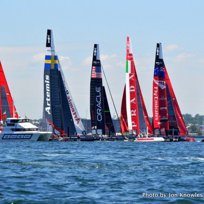 Newport hasn't seen a start like this since 1983. And what a dramatic way for Cup racing to return!