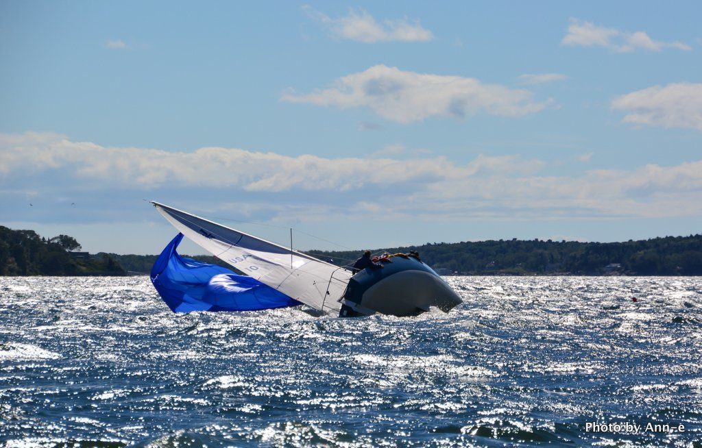 S/V MATRIX gets knocked down finishing the last race.