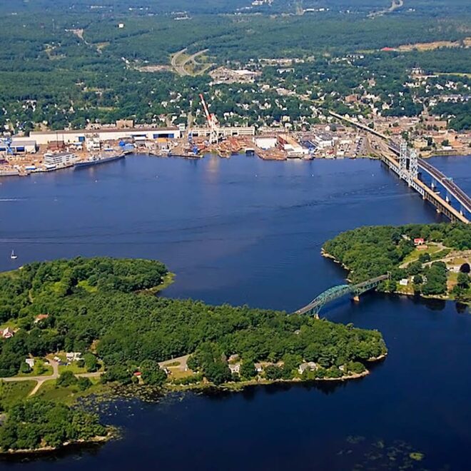 Bath Shipyard, downtown Bath, Maine