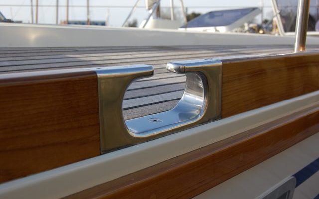 After a refit at Wayfarer Marine, the fairleads aboard Coconut have become both beautiful and useful.