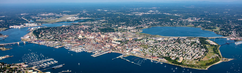 Aerial View of Portland, ME