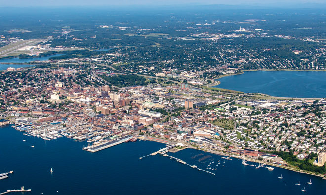 Aerial View of Portland, ME