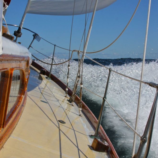 Leaving the Cape Cod Canal, bound for Provincetown. Photo by Tom Young/USHarbors.com.