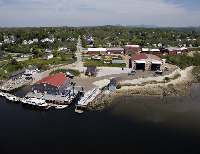 Lyman-Morse's boatbuilding facility in Thomaston, Maine