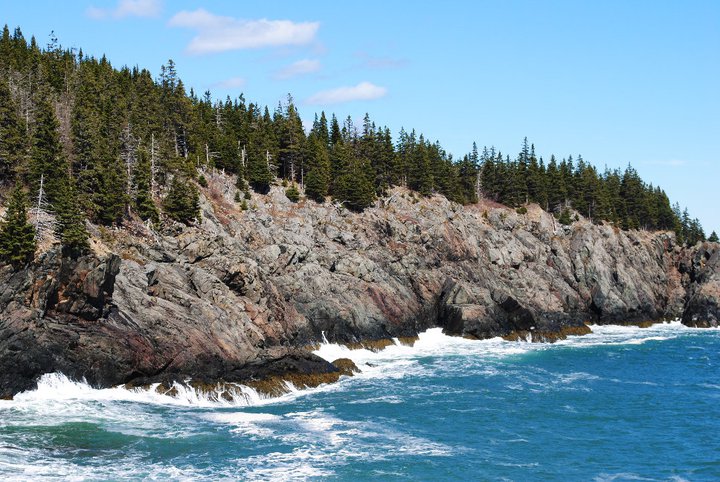 The rocky shores of the Bold Coast Trail in Cutler, Maine. Photo by Alex Plummer/USHarbors.com.