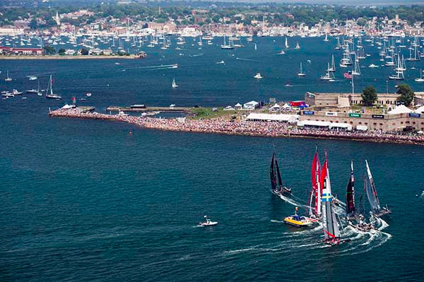 America's Cup World Series action off Newport. Photo by Cory Silken.