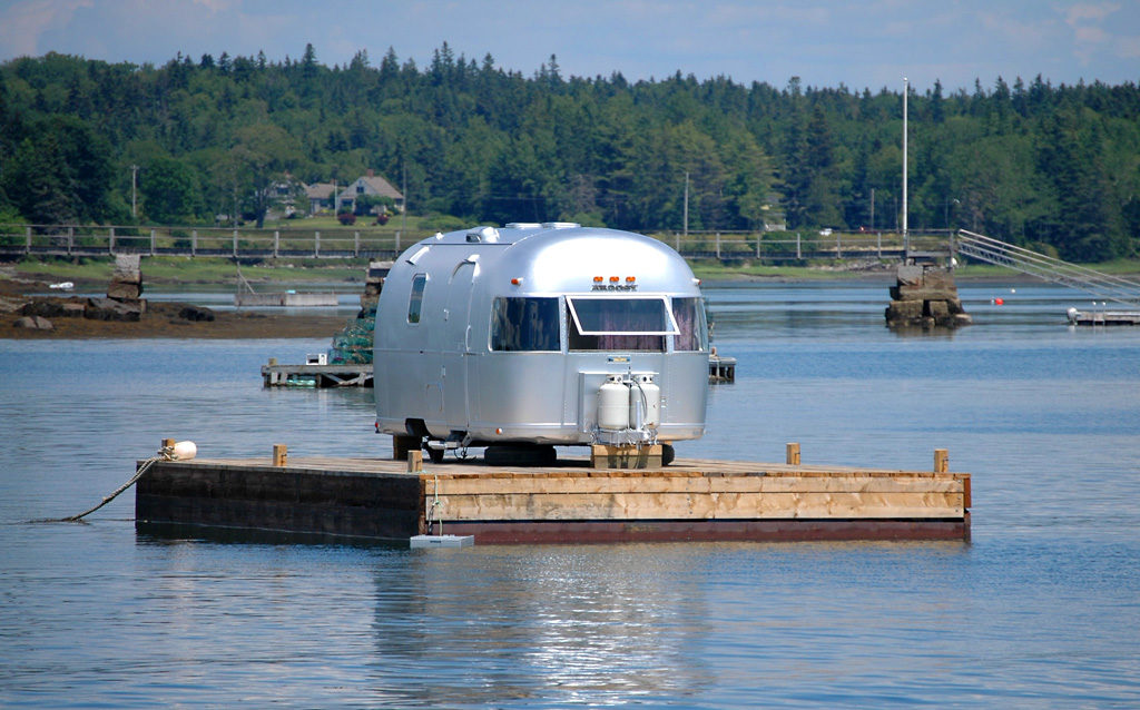 An Airstream travel trailer spotted on Islesboro. Photo courtesy of Bentley Collins.