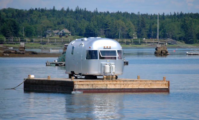 An Airstream travel trailer spotted on Islesboro. Photo courtesy of Bentley Collins.