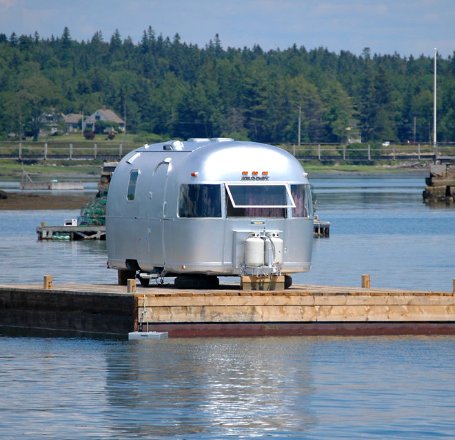 An Airstream travel trailer spotted on Islesboro. Photo courtesy of Bentley Collins.