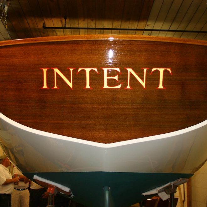 Graceful transoms are a Herreshoff hallmark