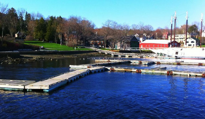 The town docks are taking shape.  Friday April 27th the main docks are in.