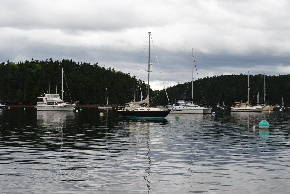 Under stormy skies in Bucks Harbor.