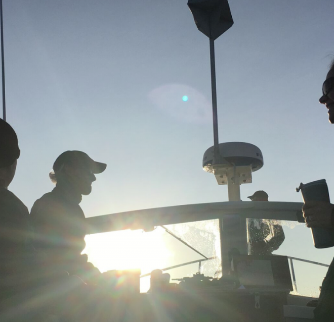 Right whale researchers heading out for the day