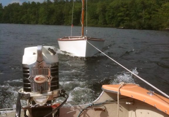 Polly's Trolley, towing the Blue Jay back to the dock