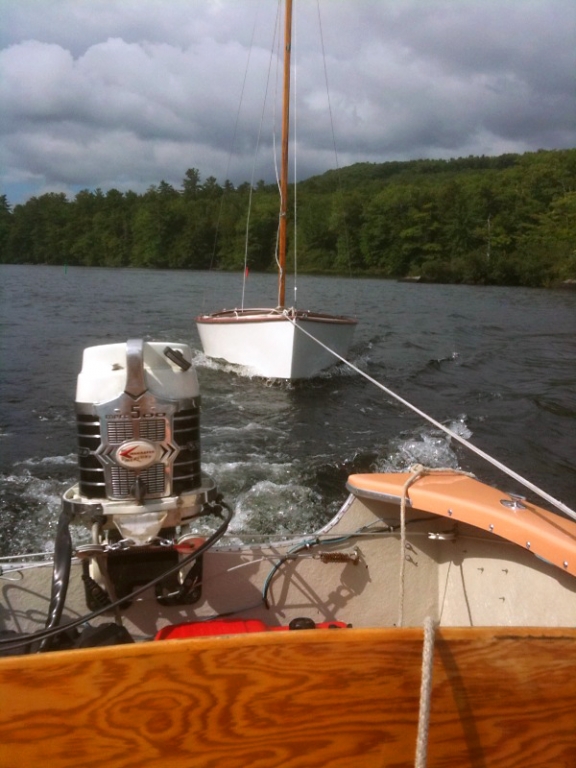Polly's Trolley, towing the Blue Jay back to the dock