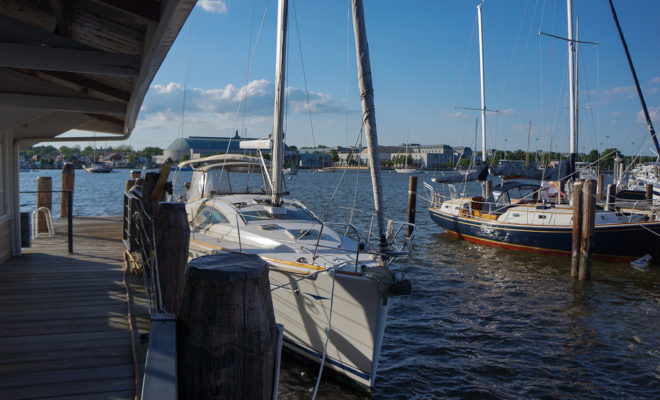 Sail directly to the Chart House Restaurant and tie up for the meal.