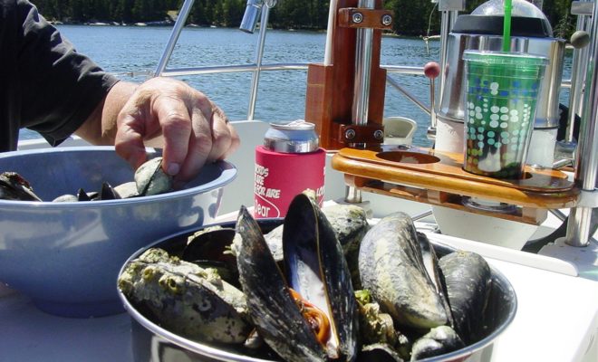 Typical lunch on our boat