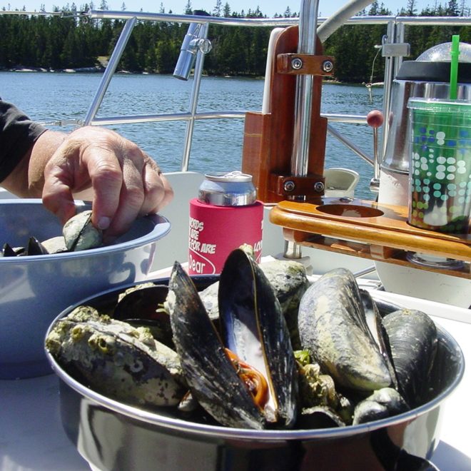 Typical lunch on our boat
