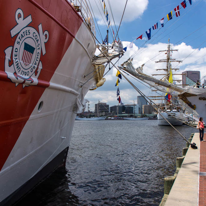 The USCG EAGLE and friends