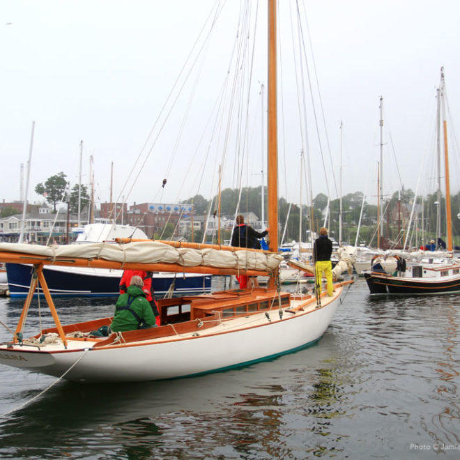 Alera a NY 30 slides quietly into the harbor.