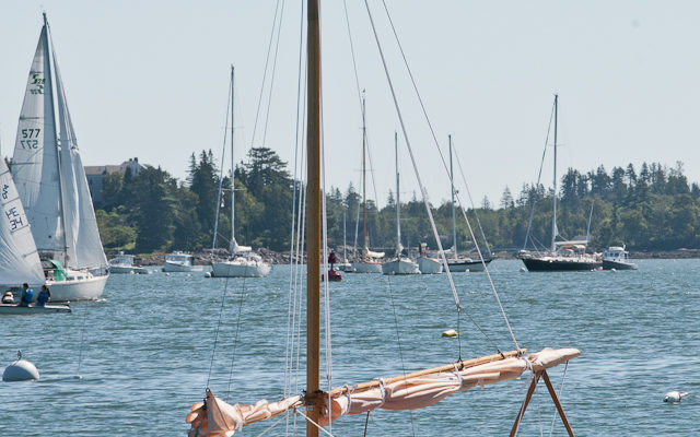Home sweet home. Doughdish No. 536 rests on her mooring in Vinalhaven.