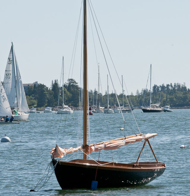 Home sweet home. Doughdish No. 536 rests on her mooring in Vinalhaven.
