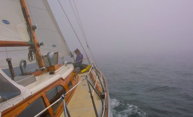 The youngest eyes and ears onboard make the best lookouts in the fog.