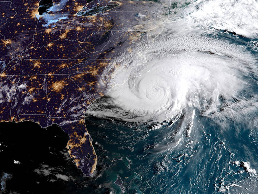 Hurricane Florence on 9/13. Photo credit NOAA/GOES