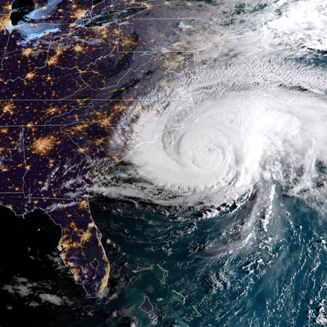 Hurricane Florence on 9/13. Photo credit NOAA/GOES