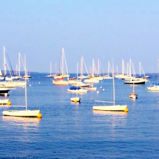 High season in Camden Harbor, on Penobscot Bay.