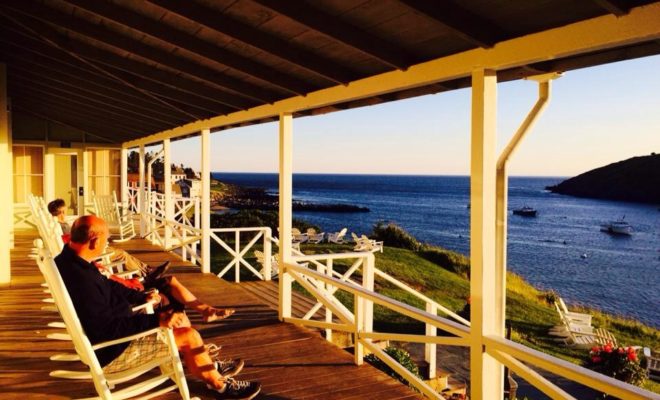 Taking it easy at the Island Inn, as another gorgeous Maine day comes to a close.