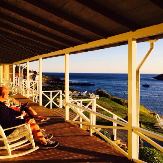 Taking it easy at the Island Inn, as another gorgeous Maine day comes to a close.