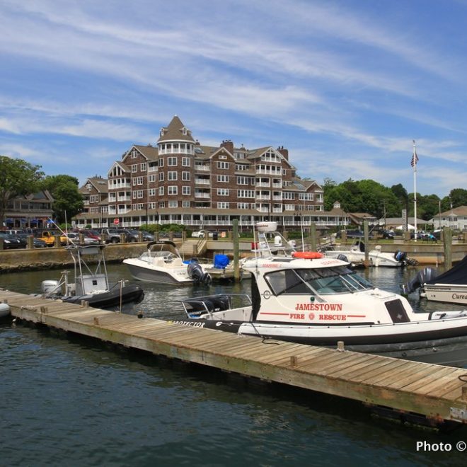 Jamestown is just a couple of miles across the East Passage from busy Newport, but it can seem like a whole different world.