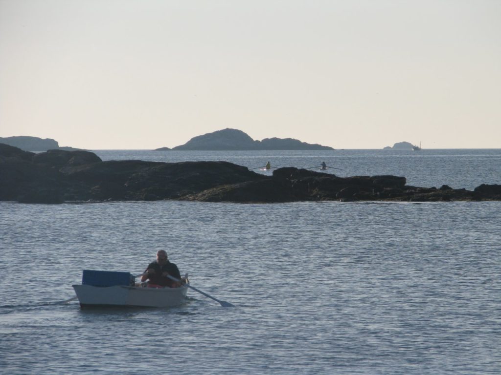 Rowing out of Little Harbor