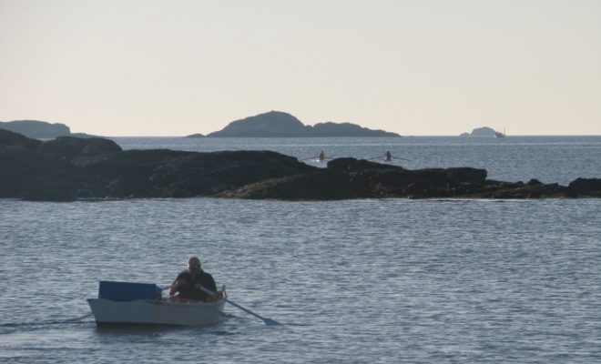 Rowing out of Little Harbor