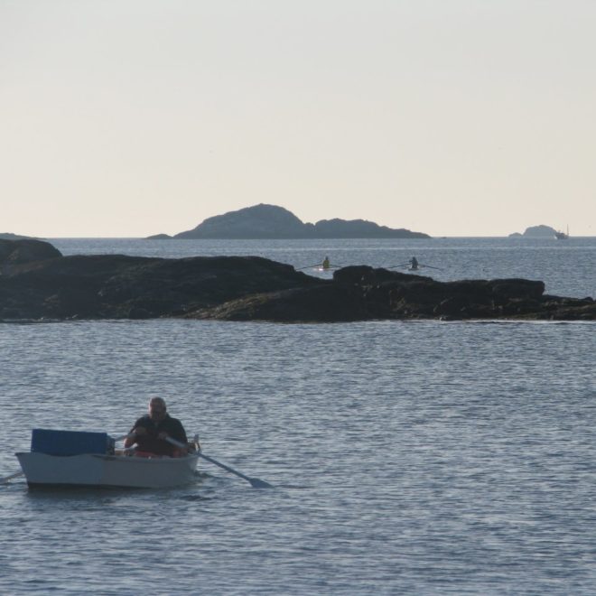 Rowing out of Little Harbor