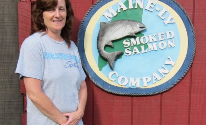 Karen Constant, half of the Maine-ly Smoked Salmon Company.