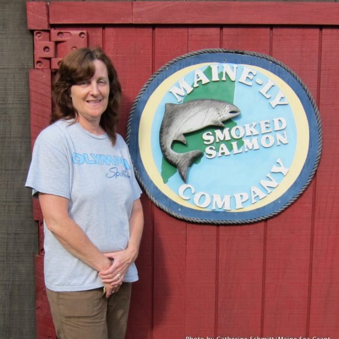 Karen Constant, half of the Maine-ly Smoked Salmon Company.