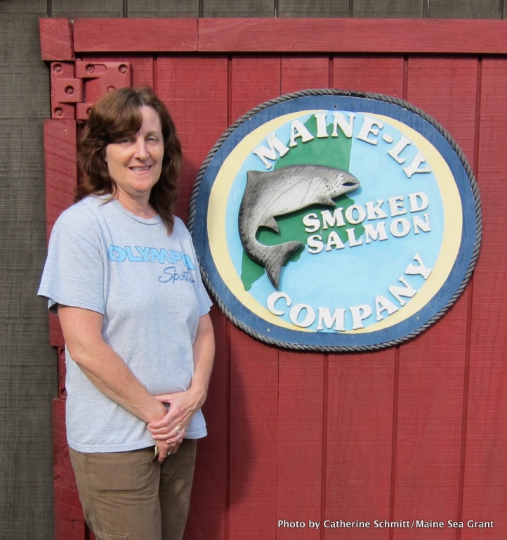 Karen Constant, half of the Maine-ly Smoked Salmon Company.