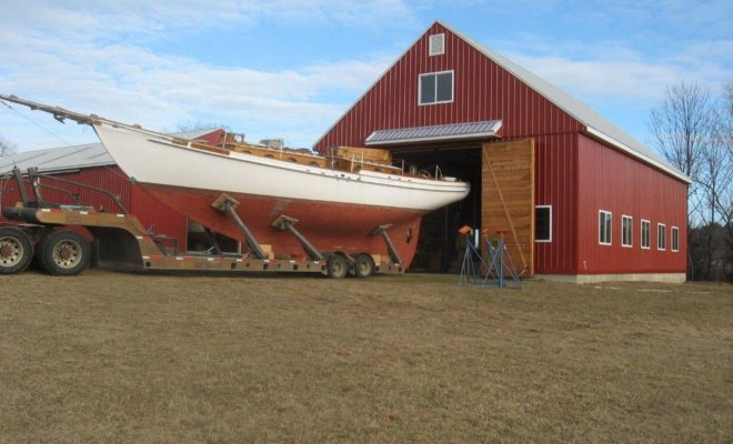 Sadie G. Marshall slides into the barn