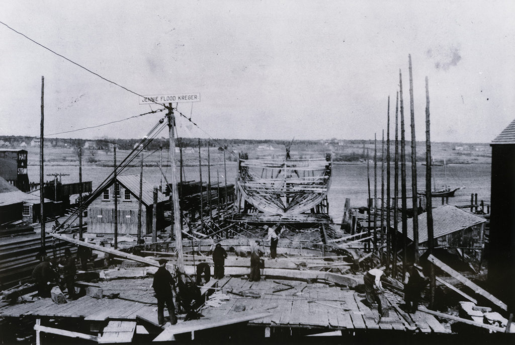 On the ways at Mathews Brothers yard in 1918.