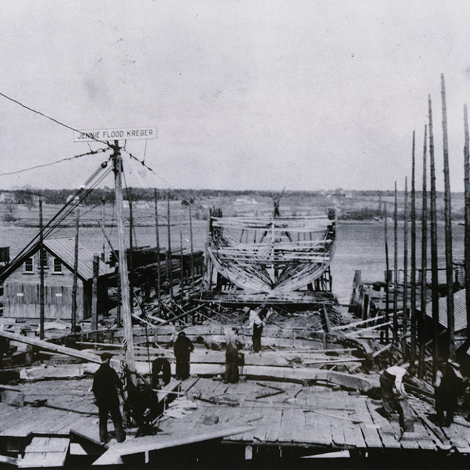 On the ways at Mathews Brothers yard in 1918.
