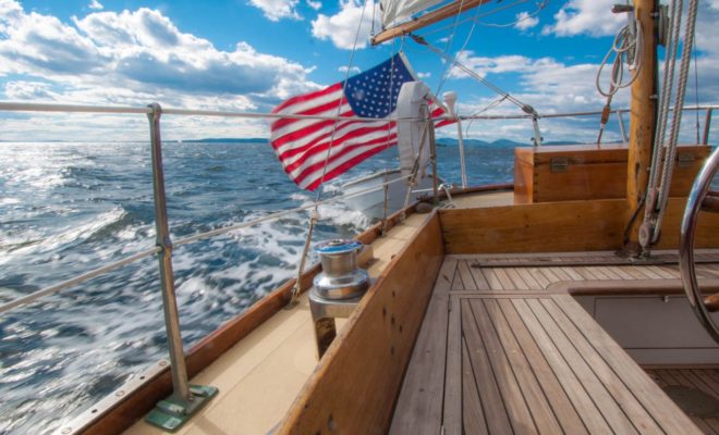 The power and brilliance of fall sailing in New England.