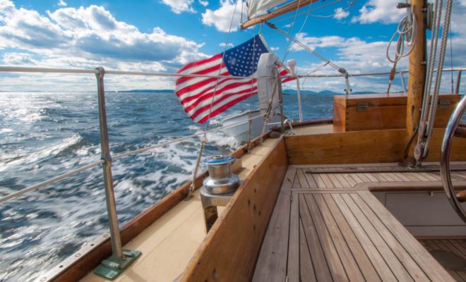 The power and brilliance of fall sailing in New England.