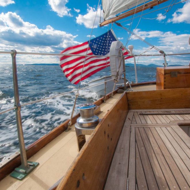 The power and brilliance of fall sailing in New England.