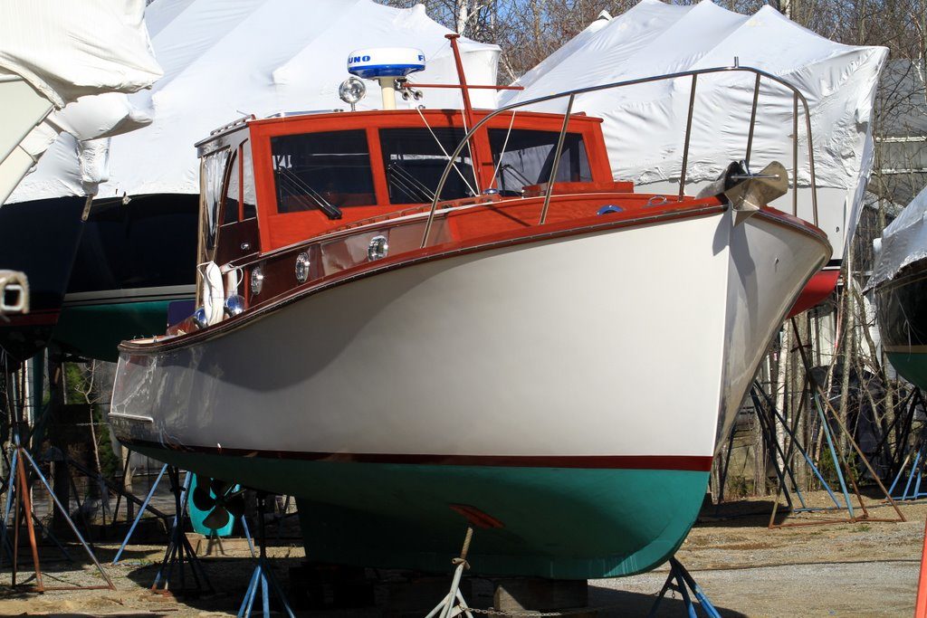 Aleria, 1958 Bunker & Ellis 42' cruiser restored by Johanson Boatworks, Rockland, Maine. Photo by Jamie Bloomquist/USHarbors.com